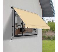 Auvent rétractable manuel réglable - Abri d'extérieur pour fenêtres, portes, porches et terrasses - Auvent de jardin autoportant pour une protection UV et un style ultimes