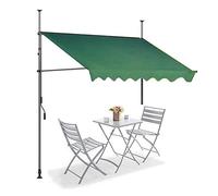Auvent rétractable manuel, support de serrage, auvent d'extérieur réglable avec manivelle, résistant aux UV et à l'eau, sans vis, parfait pour balcon et terrasse