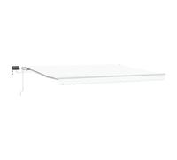 Auvent Rétractable Manuel Vidaxl Avec Led Blanc 450x350 Cm, Tissu De Remplacement Pour Auvent Vidaxl De 4,5x3,5 M Blanc