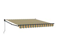 Auvent Rétractable Manuel Vidaxl Vert Et Jaune 350x250 Cm, Tissu De Remplacement Pour Auvent Vidaxl 3,5x2,5 M Cadre Vert Et Jaune