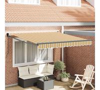 Vidaxl Auvent Rétractable Manuel À Rayures Multicolores 350x250 Cm