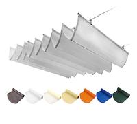 Auvent rétractable ondulé polyvalent de rechange avec kit de montage pour patio, terrasse, cour, porche et tonnelle, protection UV et installation facile