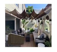 Auvent rétractable ondulé pour pergola en forme de U, voile d'ombrage extérieure personnalisable, auvent en filet pour protection et style