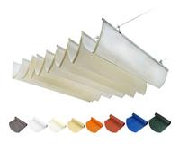 Auvent rétractable - Pare-soleil en polyéthylène haute densité pour terrasse, véranda et jardin - Kit de montage complet pour une installation facile et une protection solaire améliorée