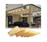Auvent rétractable personnalisable avec housse de pergola, filet d'isolation respirant, grand 1,7 x 18 m pour extérieur, terrasse, jardin