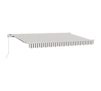 vidaXL Auvent rétractable 2 pcs Polyester et Aluminium Gris clair/blanc 3,5 x 2,5 m
