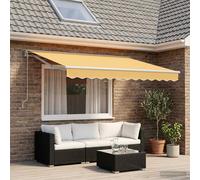 Auvent rétractable Polyester et Aluminium Store extérieur de Patio vidaXL vidaXL