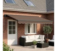 Auvent rétractable Polyester et Aluminium Store extérieur de Patio vidaXL vidaXL