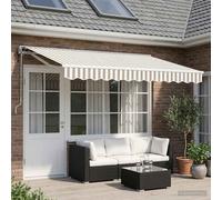 Auvent rétractable Polyester et Aluminium Store extérieur de Patio vidaXL vidaXL