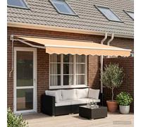 Auvent rétractable Polyester et Aluminium Store extérieur de Patio vidaXL vidaXL