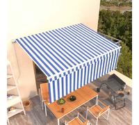 vidaXL Auvent rétractable manuel avec store 5x3 m Anthracite