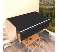 Auvent rétractable Polyester Store extérieur Solution d'ombrage manuel vidaXL vi