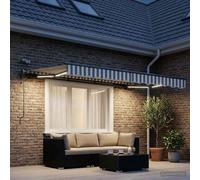 Auvent rétractable Polyester Tissu de auvent Ombre d'Extérieur jardin vidaXL vid