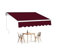 Auvent rétractable pour balcon, imperméable, housse en polyuréthane, amovible, avec manivelle, protection solaire, durable, disponible en 3 x 2,5 m, 2 x 1,5 m, 2,5 x 2 m