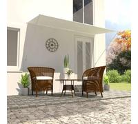 Auvent rétractable pour pelouse et jardin - Pour fenêtre et porte - Crème - 300 x 150 cm