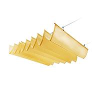 Auvent rétractable pour pergola d'extérieur - Voile d'ombrage pour jardin, terrasse et treillis - Abri coulissant en fil métallique pour une meilleure ombre et style - Jaune - 1,3 x 4 m
