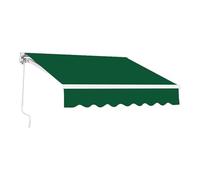 Auvent rétractable pour portes et fenêtres de terrasse, parasol à manivelle manuelle, protection UV, tissu en rouleau pour cour, balcon, entreprise et jardin (vert)