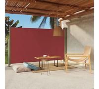 Auvent rétractable pour terrasse - 180 x 300 cm - Imperméable - Protection UV - Pour balcon et terrasse - Fermeture automatique - Rouge