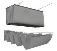 Auvent rétractable résistant aux UV pour peras, balcons, terrasses, gaz et jardins (1,2 x 4,8 m) - Parfait pour protéger le soleil et la décoration