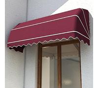 Auvent rétractable rouge avec courbe française, 200 x 60 x 60 cm, protection UV, résistant à la pluie et à la neige, parasol pliable pour cafés, restaurants, vendeurs ambulants - Solution d'ombrage