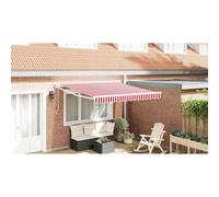 Vidaxl Auvent Rétractable Automatique Rayé Rouge Et Blanc 350x250 Cm