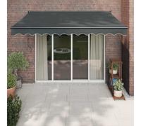 vidaXL Auvent rétractable Anthracite 3,5 x 2,5 m – Tissu et aluminium