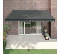 vidaXL Auvent rétractable automatique Anthracite 4,5x3 m Tissu et Aluminium