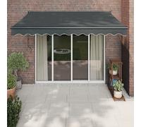 Vidaxl Auvent Rétractable Anthracite 3,5x2,5 M Tissu Et Aluminium