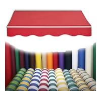 Auvent rétractable - Tissu de rechange en polyester imperméable - Pour balcon et terrasse - 250 x 150 cm et 400 x 300 cm - Rouge - 3 x 2 m