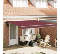 Auvent rétractable Tissu et Aluminium Ombre d'Extérieur de jardin Patio vidaXL v