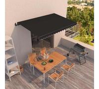 vidaXL Luifel automatisch uittrekbaar 450x350 cm antracietkleurig3069209 Anthracite G