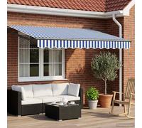 Auvent rétractable Tissu et Aluminium Store extérieur de terrasse vidaXL vidaXL
