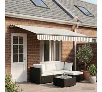 Auvent rétractable Tissu et Aluminium Store extérieur de terrasse vidaXL vidaXL