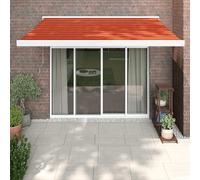 vidaXL Luifel uittrekbaar 3,5x2,5 m stof en aluminium oranje en bruin3154592 G