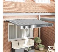 Vidaxl Auvent Rétractable Gris Clair Et Blanc