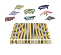 Auvent rétractable - Toile de rechange imperméable - Pour jardin, terrasse, balcon, pare-soleil - Convient aux auvents à pince de 2/2,5/3/4/5 m - Jaune - 2,5 x 2 m