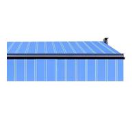 Auvent rétractable toutes saisons en polyester imperméable 280 g/m² avec protection UV à 95 % Idéal pour terrasses, balcons, 4 x 1,5 m