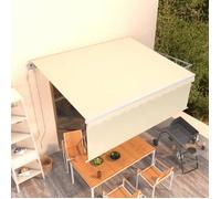 Auvent Rétractable Automatique avec Store 3x2,5m Jaune et Blanc Banne vidaXL