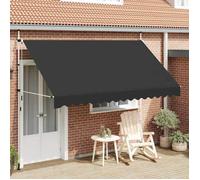 Auvent rétractable VIDAXL - 350 cm - Gris - Hydrofuge et résistant aux intempéries