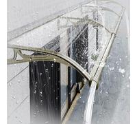 Auvent robuste en polycarbonate pour porte d'entrée - Protection contre les UV et la pluie, 61 x 160 cm, résistant aux intempéries, couverture parfaite pour protéger du soleil, de la neige et de la