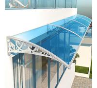 Auvent robuste en polycarbonate résistant aux UV et imperméable pour porche fenêtre et abri extérieur Protection contre la pluie