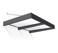 Auvent Sophia XL 140 x 192 cm Grise - Translucide en Acrylique et aluminium