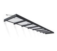 Auvent Sophia XL 140 x 750 cm Grise - Transparent en Acrylique et aluminium