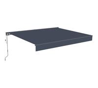 Auvent store banne rétractable motorisé en aluminium 4 x 3 m ""Ombra 4"" - Gris anthracite