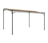 vidaXL Auvent 4x3 m Taupe – Tissu 180 g/m², Structure acier