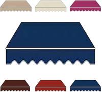 Auvent Tissu Remplacement rétractable Pare-Soleil Couverture Tela De Repuesto Para Toldo Para Patio pour, pour, terrasse ou Jardin(A,12x4.9ft)