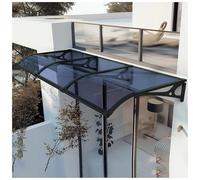 Auvent transparent avec support en alliage d'aluminium pour la maison, le jardin, l'extérieur, protection solaire silencieuse, auvent en polycarbonate