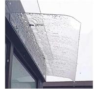 Auvent transparent en forme d'arc - Design invisible - Pour porte extérieure, garage et véranda - Résistant aux intempéries
