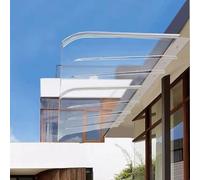 Auvent transparent en polycarbonate - 50 x 310 cm - Abri d'extérieur pour terrasse, porche, toiture de jardin - Protection contre les UV, la pluie, la neige - Montage en surface plane sous