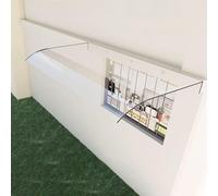 Auvent transparent en polycarbonate pour fenêtre et porte - Imperméable et résistant aux UV - Abri invisible pour entrée - 50 x 90 cm (20 x 35) - Protection extérieure